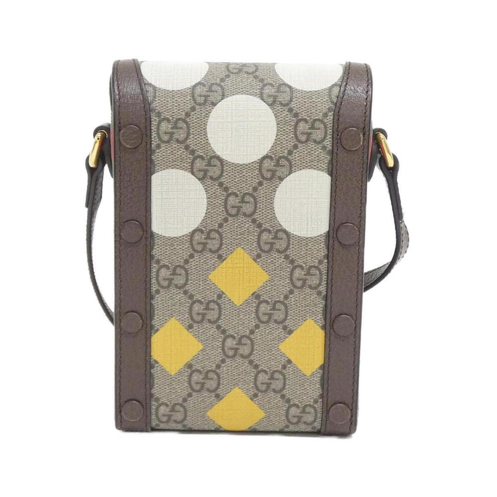 Gucci Horsebit striped beige Brown canvas polka dot GG Bag Supreme Tan Brown